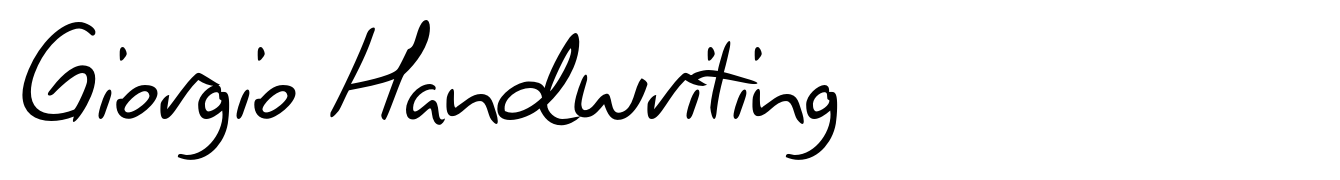 Giorgio Handwriting